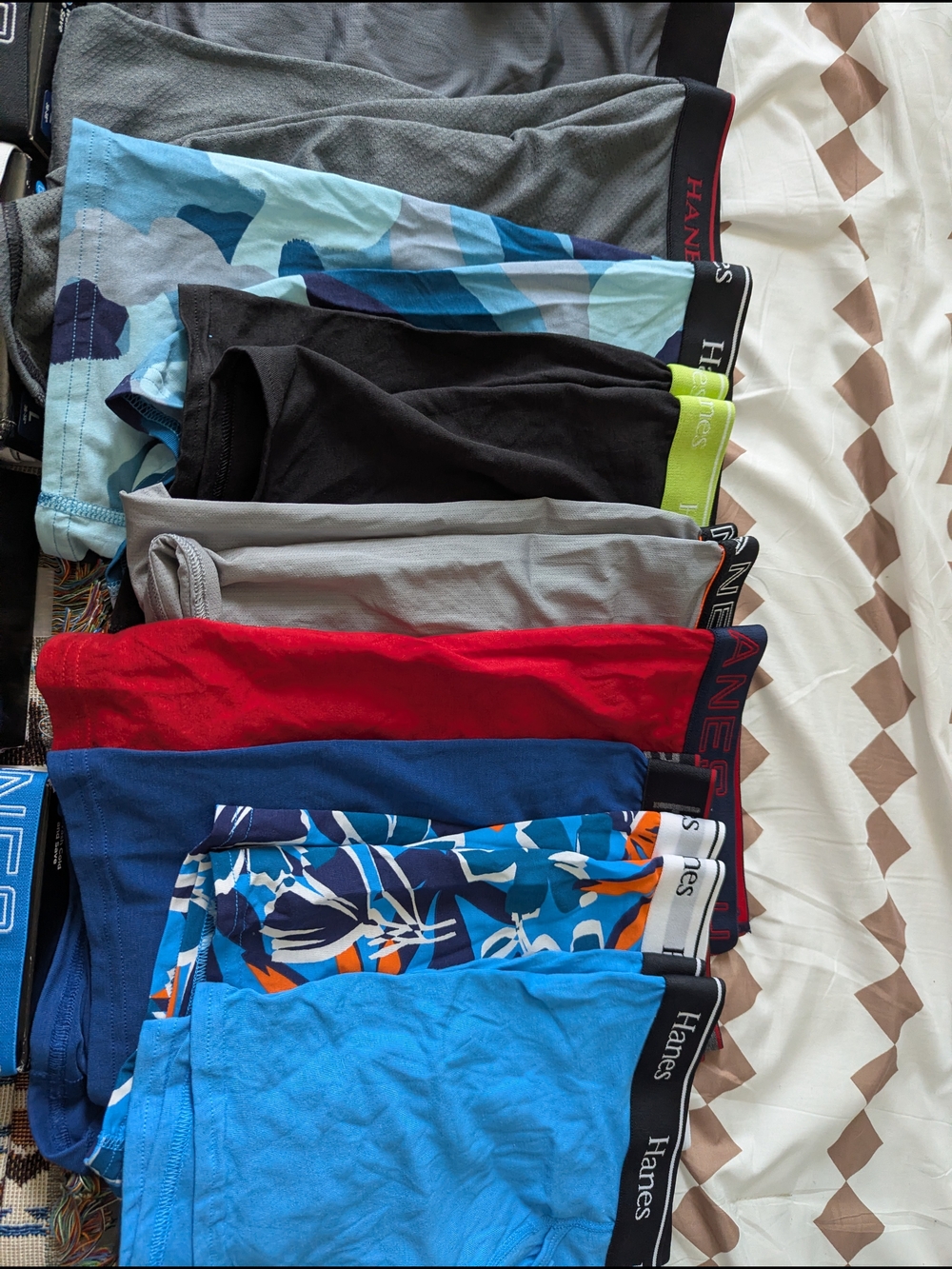 Hanes Men’s Boxer Briefs Pack – Blue, Black, Gray, Red - Picture 8 of 8